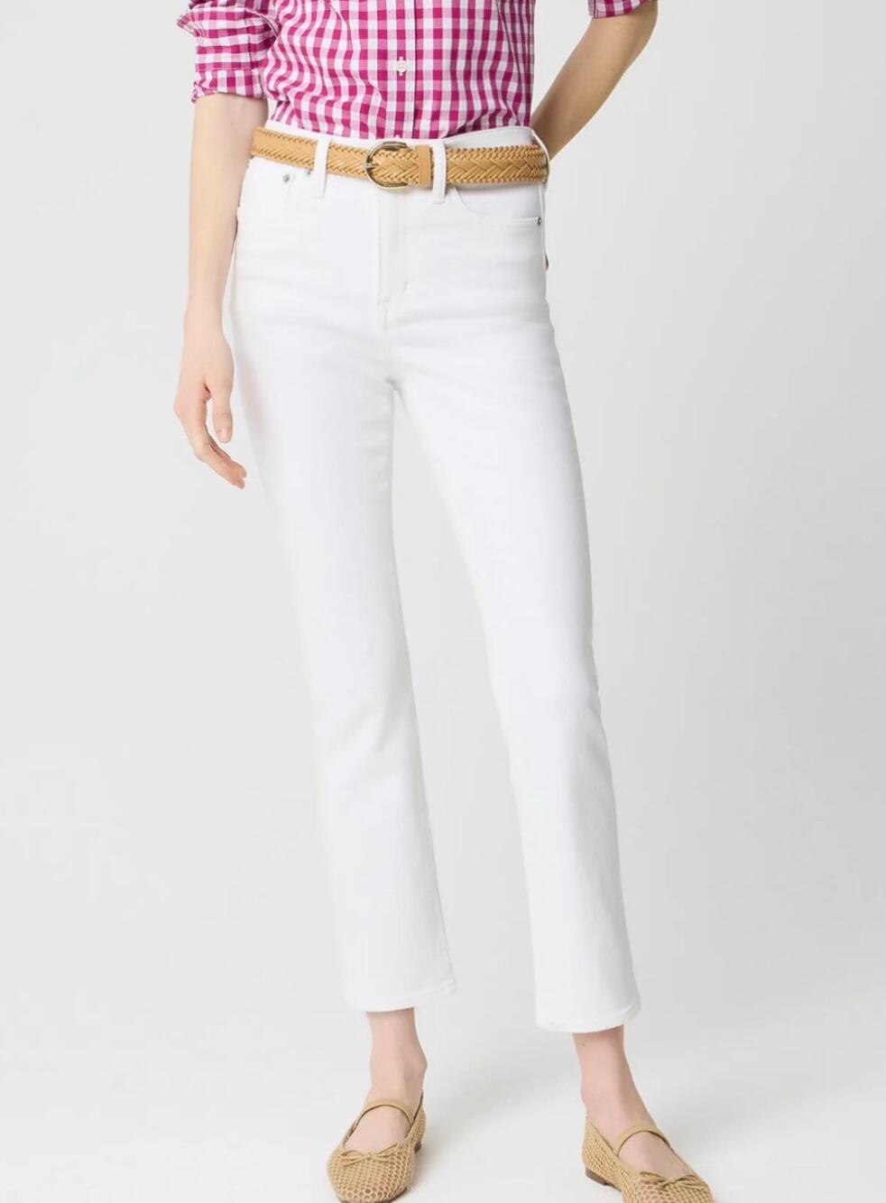 NWT J.Crew Essential straight white jean in all-day stretch Size 31